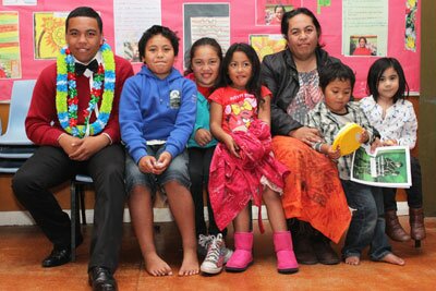 Tenei Peato and her six children attend Pasifika Power Up Rotorua